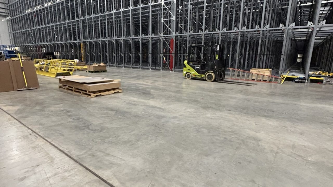 OSR/ASRS storage rack structure during installation